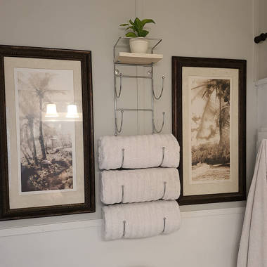 Towel rack storage hot sale